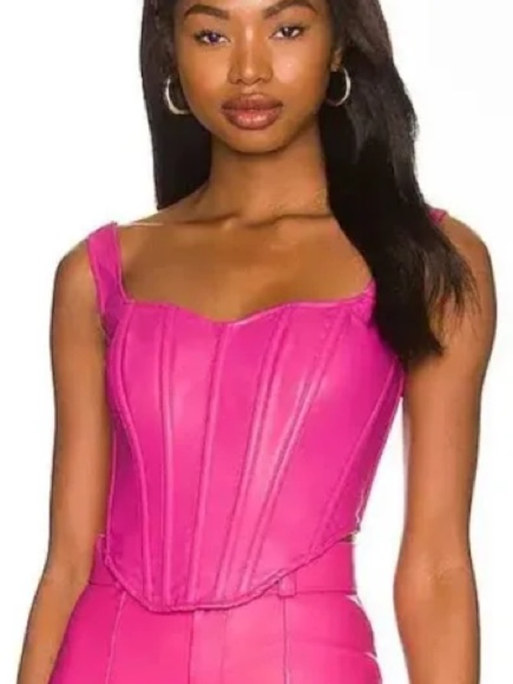 Bardot Hot Pink Structured Corset Bustier